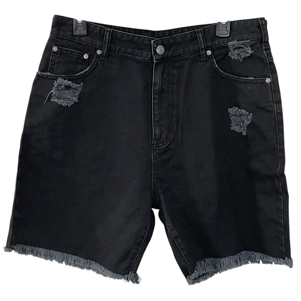NWT SER.O.YA Jack Vintage Cut Off Jean‎ Shorts Black Denim Men’s Size 32